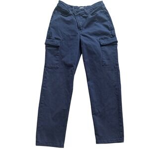 Good American Army Cargo Jeans‎ Women's 6/28 Blue Rinse Cargo Pants Y2K Utility